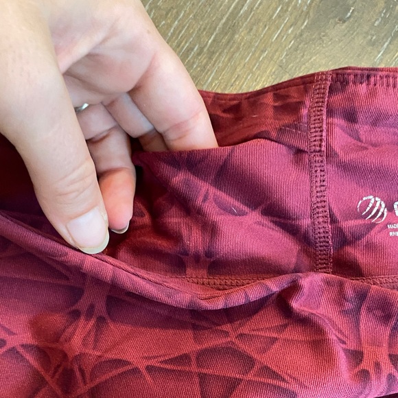 MPG Maroon Patterned Activewear - Picture 3 of 10